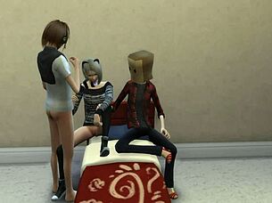 Watch the cuckold muff diving in Sims 4