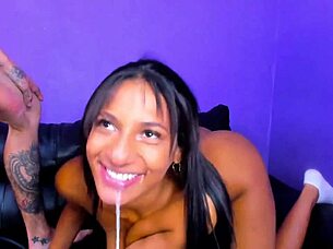 buries her head in cock for deep throat