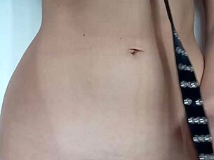 punishing my tits and pussy with belt