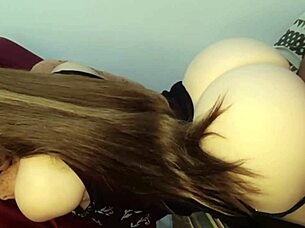 Intense first anal sex with sashacosplay, big ass cumshot inside pussy, 18 years old