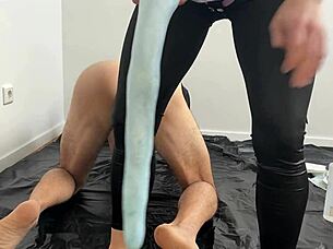 mistress says, 'want deep anal with primal hardware?' in femdom session