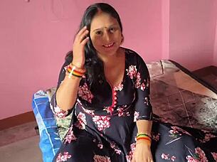 Pujaprem housewife goes hardcore with deep throat action on pink pussy.