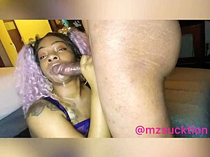 Spit in My Mouth During BBW Blowjob!