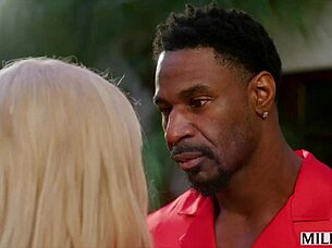 Milfy blonde Charlie devours ex boyfriend's monster cock in missionary.