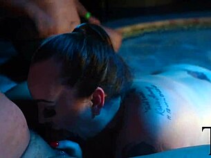 BBW blowbang behind the scenes with dirty talk and big cocks