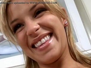 Cute girl gets her tits pierced and enjoys licking cock.