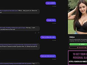 playing strip poker with submissive asian slut, oral sex