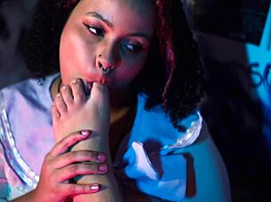 Bbw Lesbian Foot Worship And Pussy Eating Session