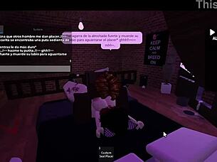 this blonde bbc lover from roblox has rough sex with me