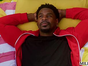 Milfy blonde Charlie devours ex boyfriend's monster cock in missionary.