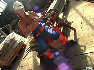 Shelby moon has fun with her boobs at work