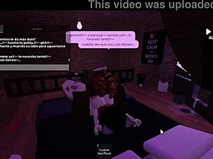 this blonde bbc lover from roblox has rough sex with me