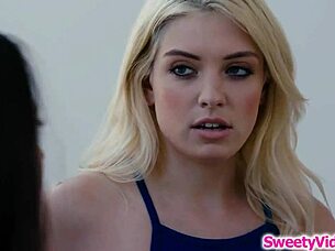 Blonde Babe Asslicks Lesbian Roommate In Dorm Tribbing!