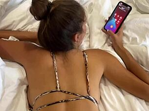 mirror quickie with ex girlfriend's huge pussy leading to creampie