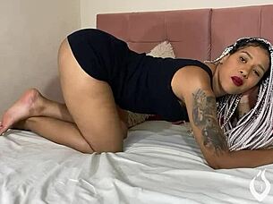Pretty girl in minissaia masturbates her pussy and cums twice.