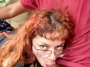 Submissive Slut Moans During Oral Licking in Car Quickie