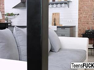 teen redhead anna gives anal fun, but begs for more