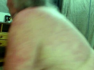 Old curvy beauty teases with big tits and toys