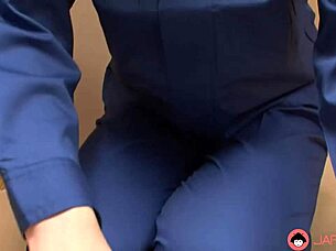 Does this japanese woman nozomi koizumi suck her colleague's cock deep? uncensored blowjob.