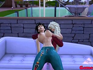 hinata says madara plays with videl and something unexpected happens with lots of cum