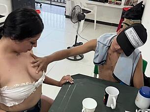 I Fuck My Sister-In-Law And Wife With Big Cock, Creampie Their Tight Asses In Cowgirl Position.