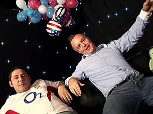 Does Amy's big tits seduce two men?