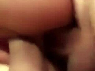 Watch the married woman take double penetration from two friends while her husband watches her tight pussy and ass.