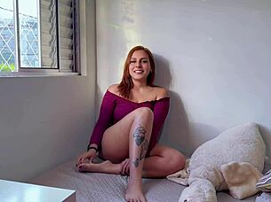 Come Get To Know This Sexy Redhead Teen's Natural Tits