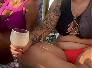 Milf Flashes On Beach Without Husband Knowing.