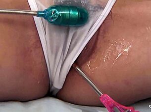 Curvy Japanese Teen Bent Over for Rough Double Creampie