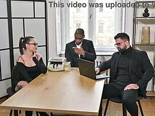 Femme fatale lucy mendez swaps secrets for interracial dp slamming gp3200