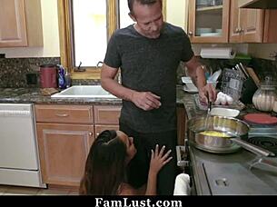 Horny stepdaughter craves stepdad's fucking to scream 😈 famlust