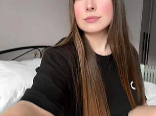 this babe in a homemade video fingers her pussy while masturbating, showing off her natural tits