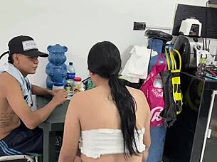 I Fuck My Sister-In-Law And Wife With Big Cock, Creampie Their Tight Asses In Cowgirl Position.