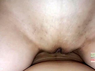 She feels so young at 18 during her first time with a big cock, getting cum covered in homemade sex