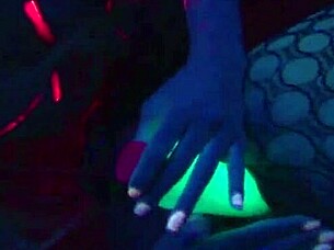lesbian party sex with glowing sex toys
