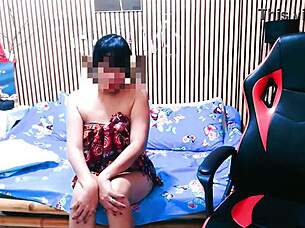 sexy private striptease with teasing and fingering