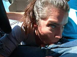 wife swallows jizz in uber, is it homemade or outdoor adventure with choking and liquid lunch?