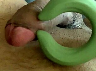 yoga workout with ass grinding on big balloon in gym