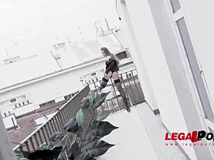 Watch Alexis Crystal get reamed by two cocks?