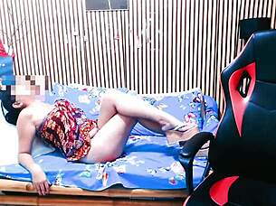 sexy private striptease with teasing and fingering