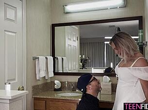 How does busty blonde Gracie Gates handle such rough face fucking? Her big tits bounce wild with every sloppy deepthroat thrust.