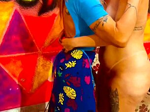 Husband films wife getting fucked bareback by milf