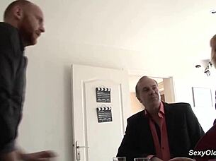 french blonde mature gang bang anal fucked