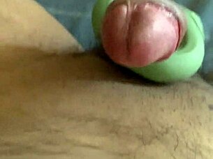 yoga workout with ass grinding on big balloon in gym