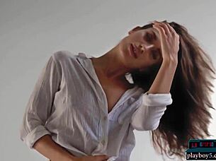 Russian Natural Tits Beauty Nicole Winter Solo Striptease For Playboy