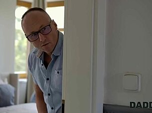 OH YES! VIXI RAFI GETS FUCKED ROUGHLY BY HER BOYFRIEND'S STEPDADDY ON DADDY4K!!