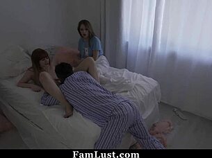 stepdaddy’s punishing hannah grace and madi collins hard! 😤