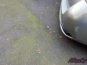 Dick flash - i pull out my cock in front of a hot girl between cars on the public street and she helps me cum