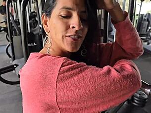 i fucked the hot brunette kel macettare at the condo gym